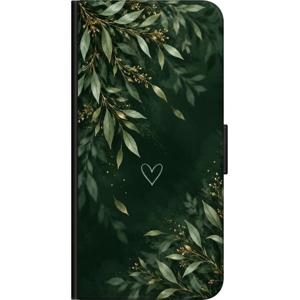 Kompatibelt Lommeboketui til Nokia 3.4 Skogsblad grønn