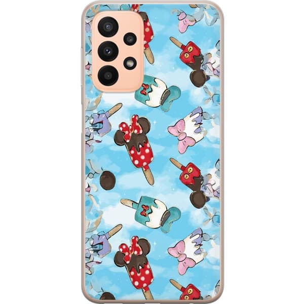 Kompatibelt Mobilskal till Samsung Galaxy A23 5G Tecknade glassfigurer blå