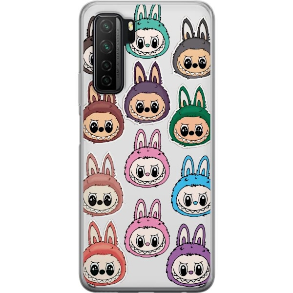 Huawei P40 lite 5G Läpinäkyvä kuori Labubu Macaron Monster
