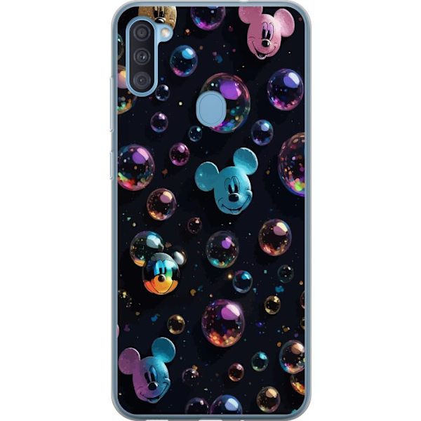 Samsung Galaxy A11 Läpinäkyvä kuori  Mikki Hiiri Disney Kuplat Suunnittelu Hauska Motiivi Suosittu Disney-hahmo Piirrossarja Lasten Klassikko
