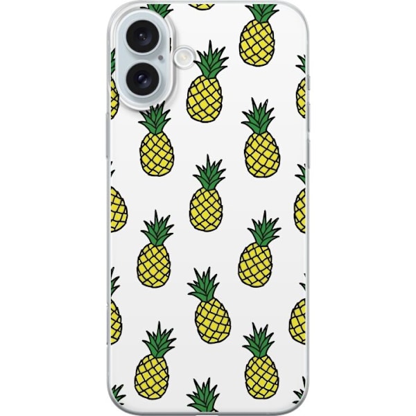 Apple iPhone 16 Plus Gennemsigtig cover Ananas mønster