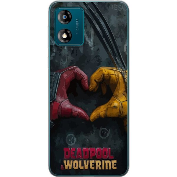 Motorola Moto E13 Gennemsigtig cover Wolverine Deadpool