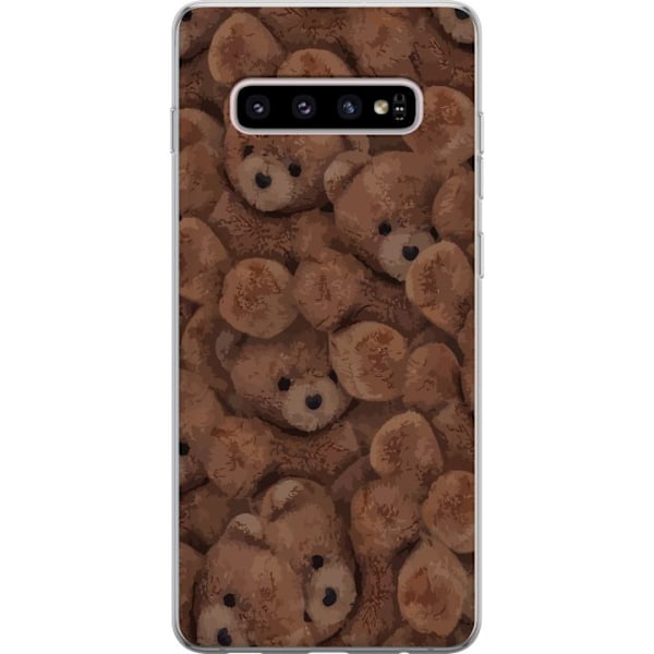 Samsung Galaxy S10+ Läpinäkyvä kuori Teddy