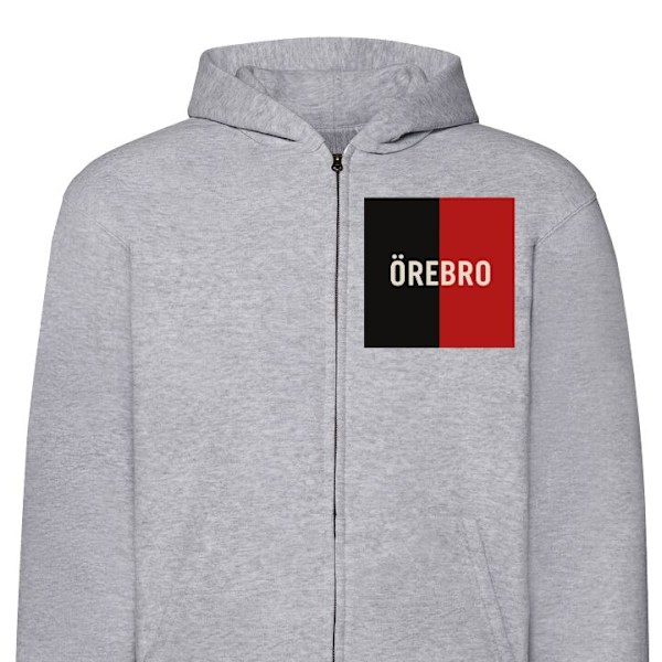 Zip-Hoodie | Hættetrøje med Lynlås til Voksne Örebro - Ishockey grå M