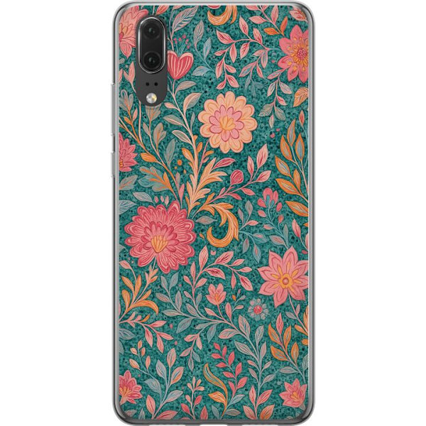 Huawei P20 Gjennomsiktig deksel Floral Dream