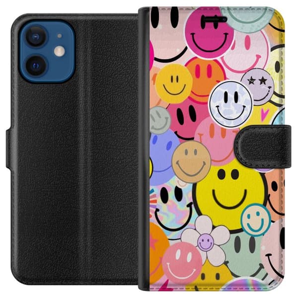 Kompatibel Tegnebogsetui til Apple iPhone 12 mini Gladde Ansigter