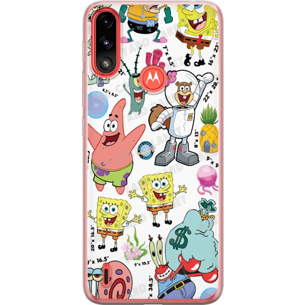 Motorola Moto E7 Power Gjennomsiktig deksel SpongeBob SquarePa