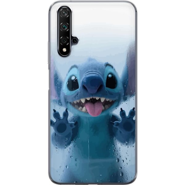 Huawei nova 5T Genomskinligt Skal Stitch Window View – Stitch vid ett fönster i söt stil