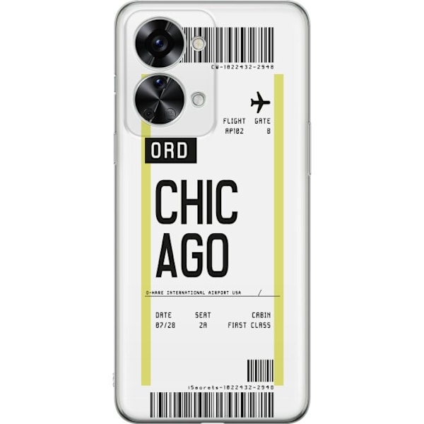 OnePlus Nord 2T Gjennomsiktig deksel Chicago