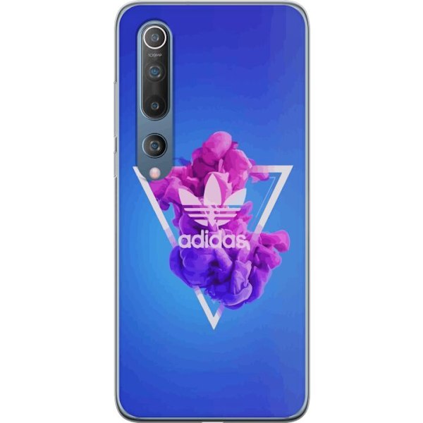 Xiaomi Mi 10 5G Gennemsigtig cover Adidas-inspireret blåt des