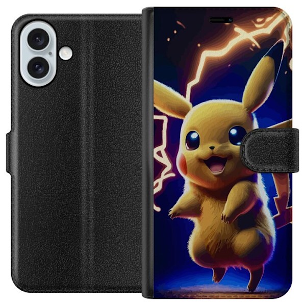 Apple iPhone 16 Plus Lompakkokotelo Pikachu