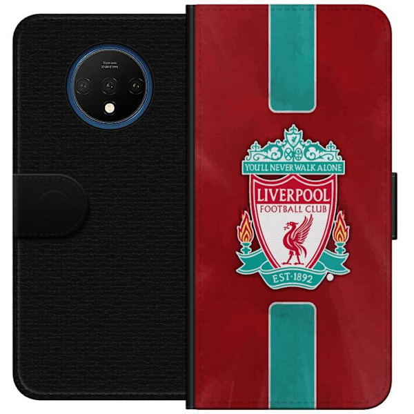 OnePlus 7T Tegnebogsetui Liverpool FC - Klassisk Fodboldstolth