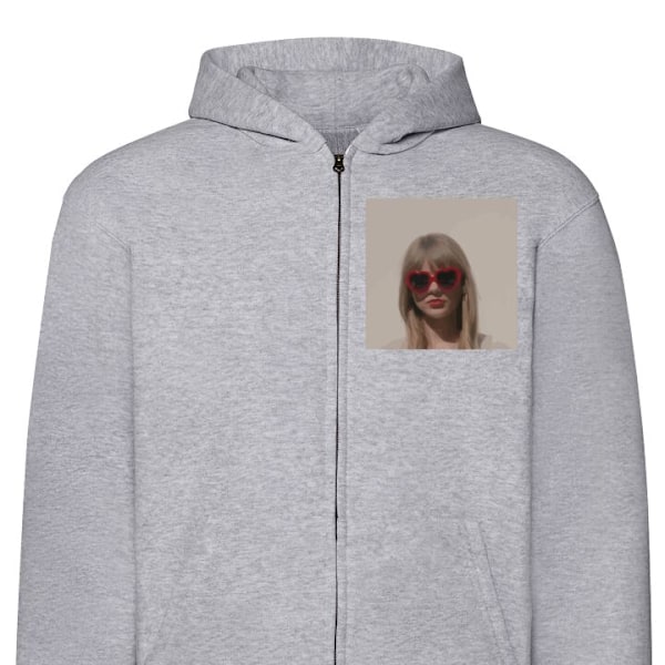 Zip-Hoodie | Hættetrøje med Lynlås til Voksne Taylor Swift grå XL