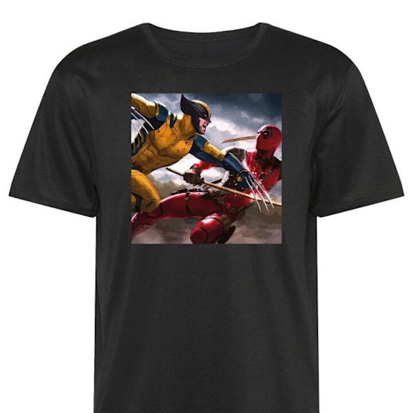 Trænings T-shirt | Sport T-shirt til Voksen Wolverine Deadpoo sort Stor