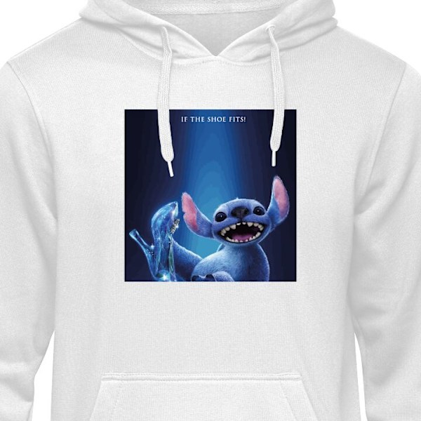 Hoodie til Voksen | Behagelig Hættetrøje Stitch | Sko hvid M