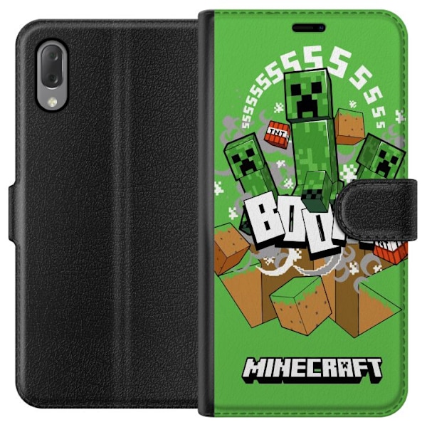 Sony Xperia L3 Tegnebogsetui Minecraft Boom