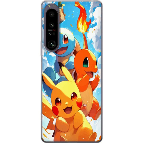 Sony Xperia 1 IV Läpinäkyvä kuori Pocket Creatures - innoittanut Pokémonista mainitsematta nimeä
