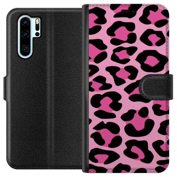 Kompatibel Tegnebogsetui til Huawei P30 Pro Pink Mønster