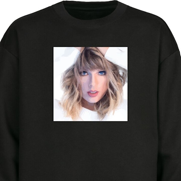 Sweatshirt for Voksen | Klassisk Collegegenser Taylor Swift svart L