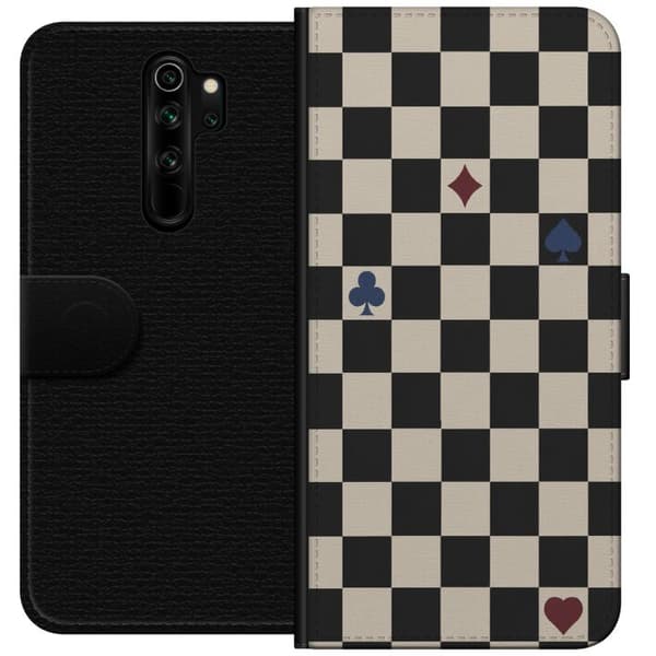 Kompatibel Tegnebogsetui til Xiaomi Redmi Note 8 Pro  Sort kortskak sort