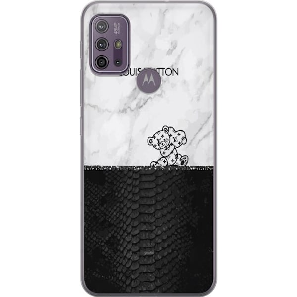 Motorola Moto G10 Gennemsigtig cover LV bjørn marmor