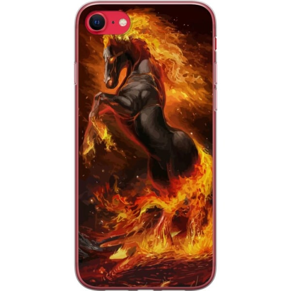 Apple iPhone 7 Läpinäkyvä kuori Liekehtivä hevonen