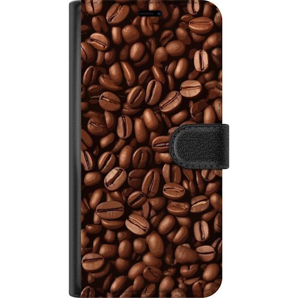 Kompatibel Tegnebogsetui til Apple iPhone 8 Plus Kaffebönor närbild brun