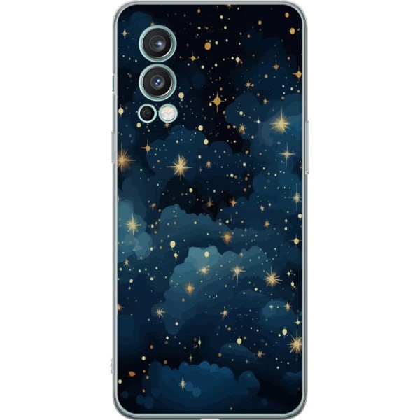 OnePlus Nord 2 5G Genomskinligt Skal Stjärnor på himlen