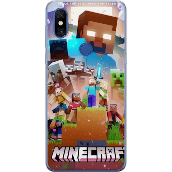 Xiaomi Mi Mix 3 Läpinäkyvä kuori Minecraft