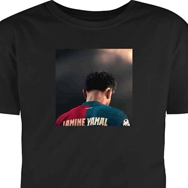 T-shirt til Voksen | Klassisk Voksen T-shirt Lamine Yamal sort L