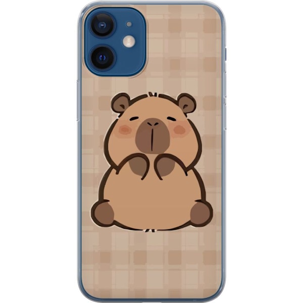 Apple iPhone 12 mini Läpinäkyvä kuori Mobilskal kawaii capybara flera figurer japansk stil