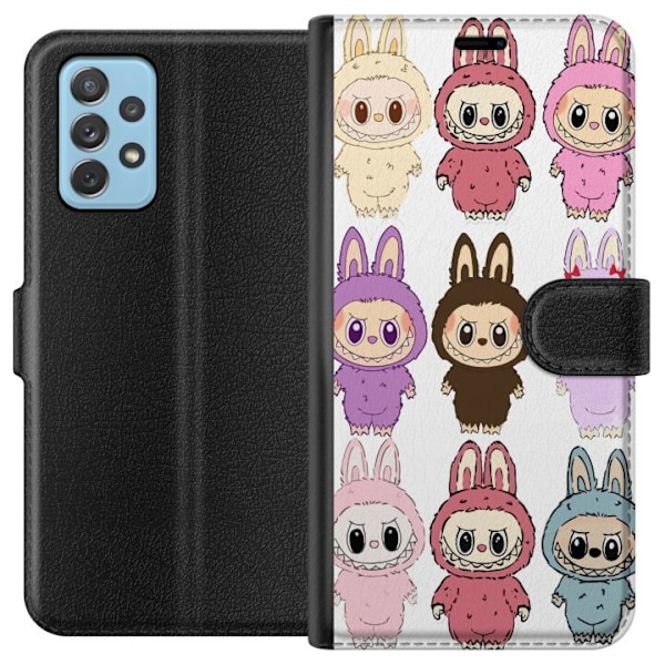 Samsung Galaxy A72 5G Tegnebogsetui Labubu Pink Monster - Popk