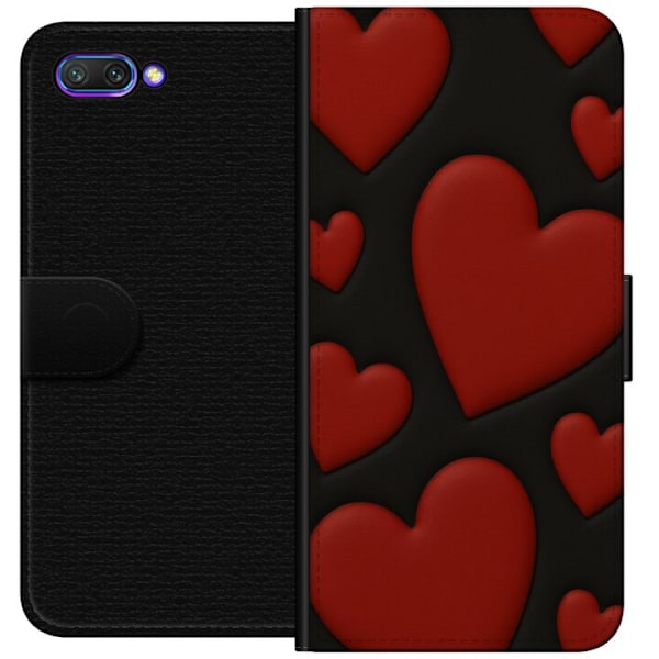 Honor 10 Plånboksfodral Red Velvet Hearts