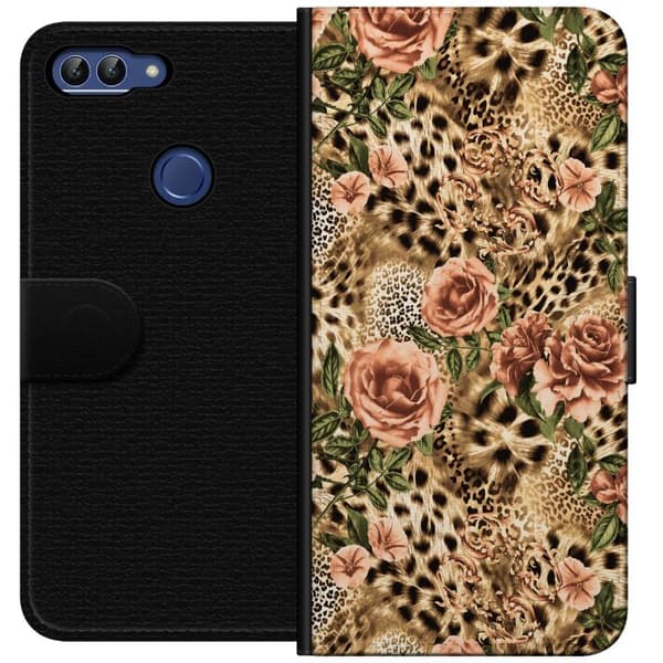 Kompatibel Tegnebogsetui til Huawei P smart Brune leopardroser brun