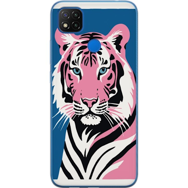 Xiaomi Redmi 9C NFC Gennemsigtig cover Eftertænksom Tiger