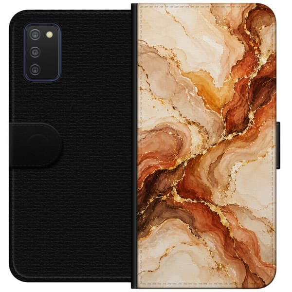 Kompatibelt Plånboksfodral till Samsung Galaxy A03s Höstagat beige