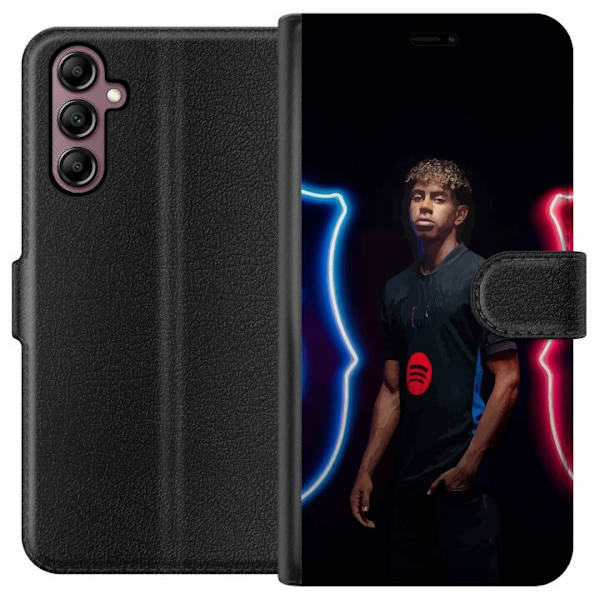 Samsung Galaxy A14 5G Tegnebogsetui Yamal Fodbold FC Barcelona Ung Talent Spiller Fodboldstjerne Spanien La Liga Populært Motiv