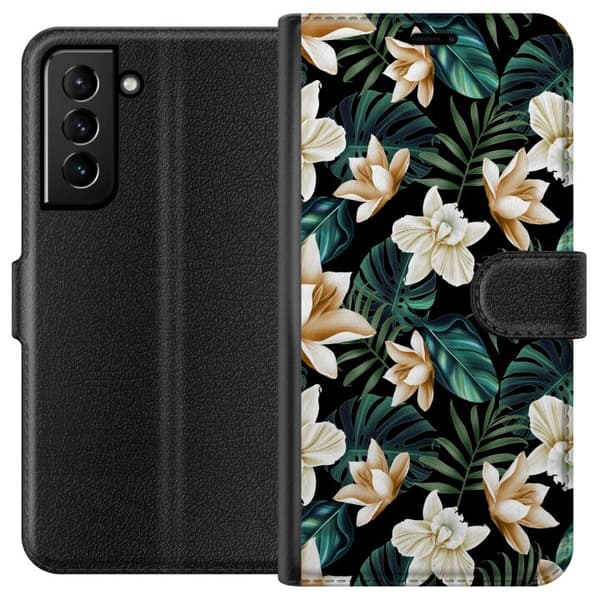 Kompatibel Tegnebogsetui til Samsung Galaxy S21+ 5G Blomster