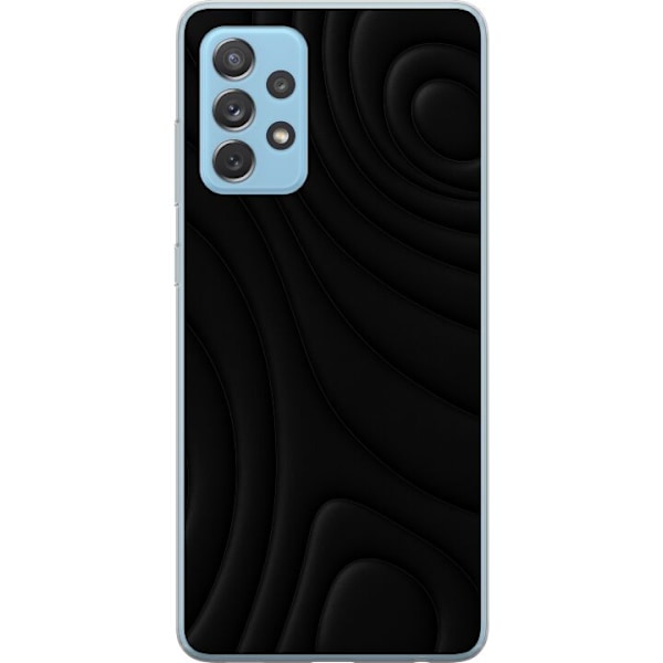 Samsung Galaxy A52 5G Gennemsigtig cover Sorte Bølger