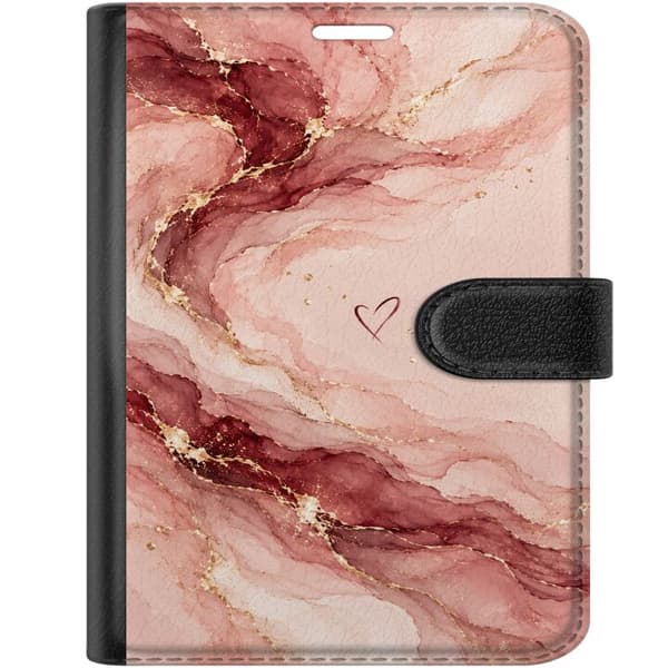 Kompatibelt Plånboksfodral till Apple iPhone Duo Rosenmarmor rosa