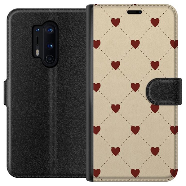 OnePlus 8 Pro Tegnebogsetui Hjertegitter