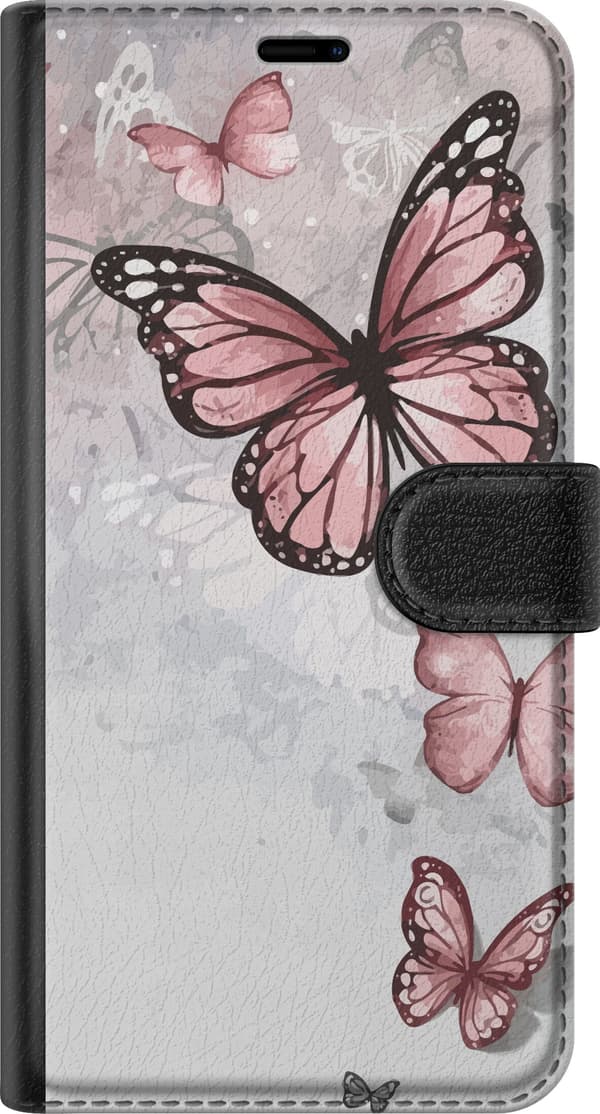 Kompatibelt Plånboksfodral till Apple iPhone 11 Rosa fjärilar
