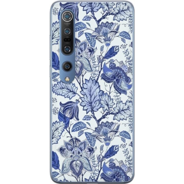 Xiaomi Mi 10 Pro 5G Gennemsigtig cover Blomster Blå...