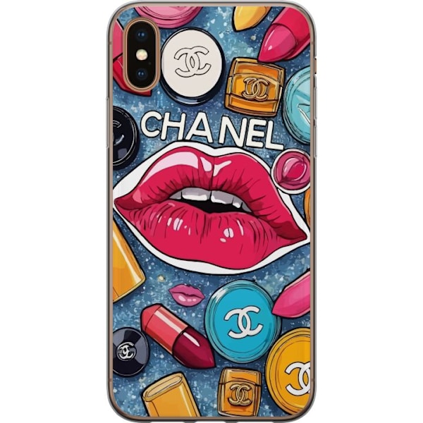 Apple iPhone XS Läpinäkyvä kuori Chanel Lips