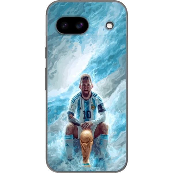 Kompatibelt Mobildeksel til Google Pixel 8a Lionel Messi Världsmästare blå