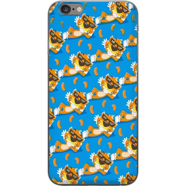 Kompatibelt Mobildeksel til Apple iPhone 6s Plus Mønster med Chester Cheetah og ostebåter blå