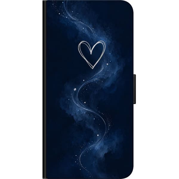 Kompatibelt Lommeboketui til OnePlus 8 Nattehjerte blå