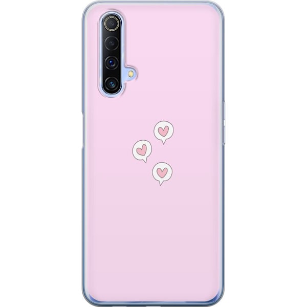 Realme X50 5G Gennemsigtig cover Hjerter i bobler