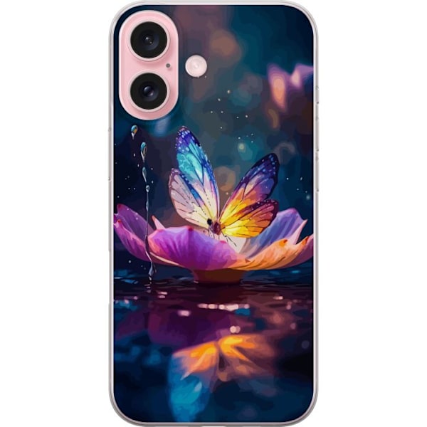 Apple iPhone 16 Gjennomsiktig deksel Butterfly