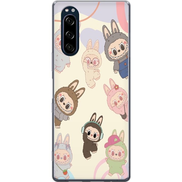 Sony Xperia 5 Läpinäkyvä kuori Labubu Pop Mart Kokoelma Motiivi Figuuri Kokoelma Suunnittelu Suosittu Taidelelu Pop Mart Luova Graafinen